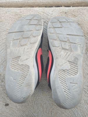 supinated worn out shoes