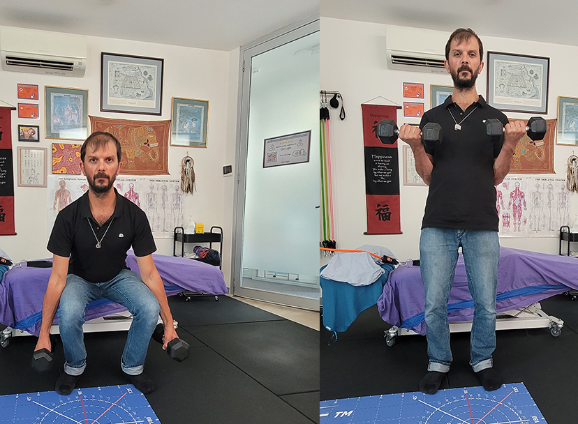 Giovanni performing GLutes Strengheting exercises with KLT