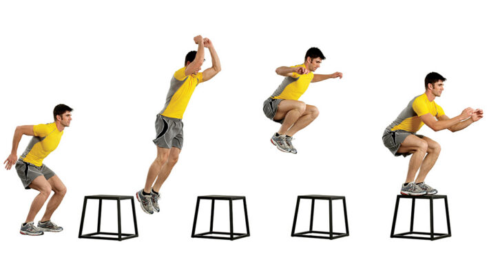 tendon training using a plyo box